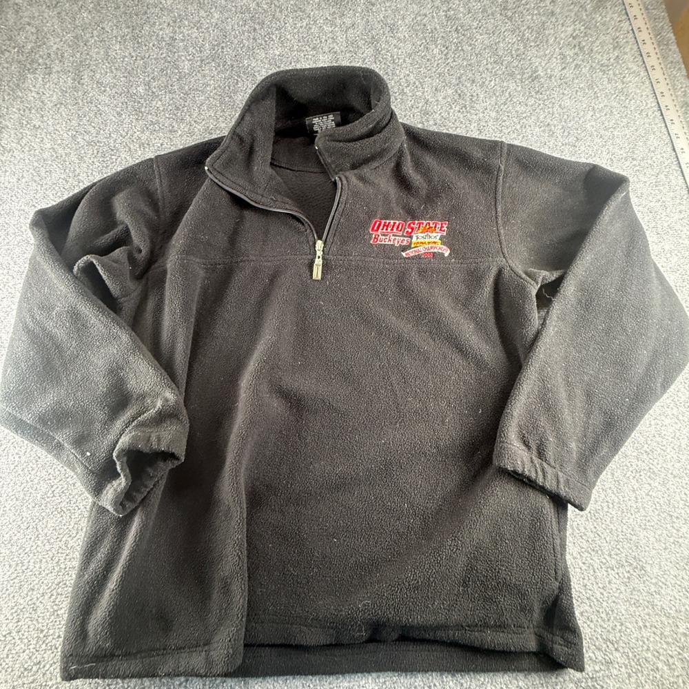 Sportex Ohio State Buckeyes 2003 National Champions Fleece Quarter Zip Black M